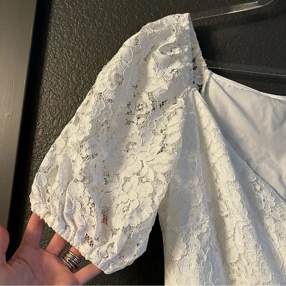Sachin & Babi Anthropologie BHLDN Cailyn white lace dress size 8 - Picture 11 of 14